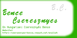 bence cseresznyes business card